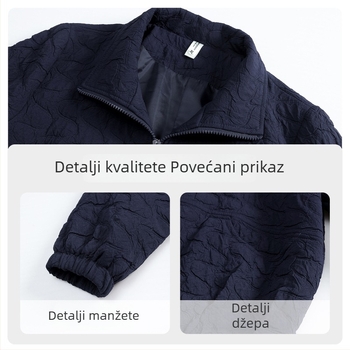 Jakna za jesen-zimu za žene srednje dobi, elegantan ženski top, lagana pamučna jakna, velika veličina