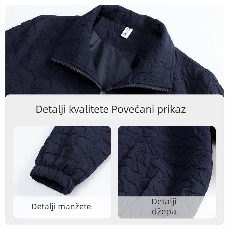 Jakna za jesen-zimu za žene srednje dobi, elegantan ženski top, lagana pamučna jakna, velika veličina