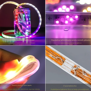 Vanjska LED marquee svjetleća traka, promjena boja, vodootporni neonski znak, 220V