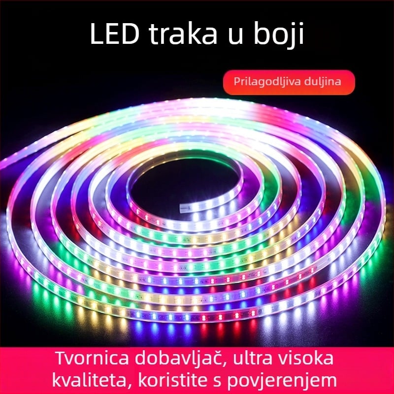 Vanjska LED marquee svjetleća traka, promjena boja, vodootporni neonski znak, 220V