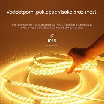 Izuzetno svijetla 220V vanjska vodootporna linearna LED traka, pet redova po 320 LED, montirana na plafon