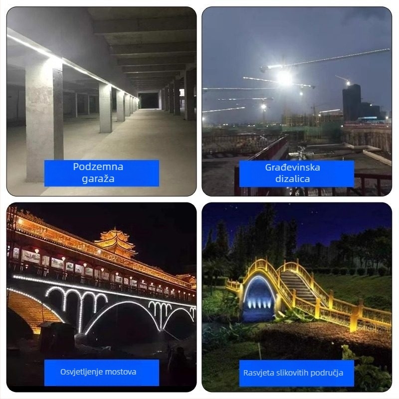 Izuzetno svijetla 220V vanjska vodootporna linearna LED traka, pet redova po 320 LED, montirana na plafon
