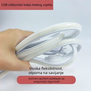 LED trak COB 220V, fleksibilan, samoljepljiv, vanjska vodootporna rasvjeta
