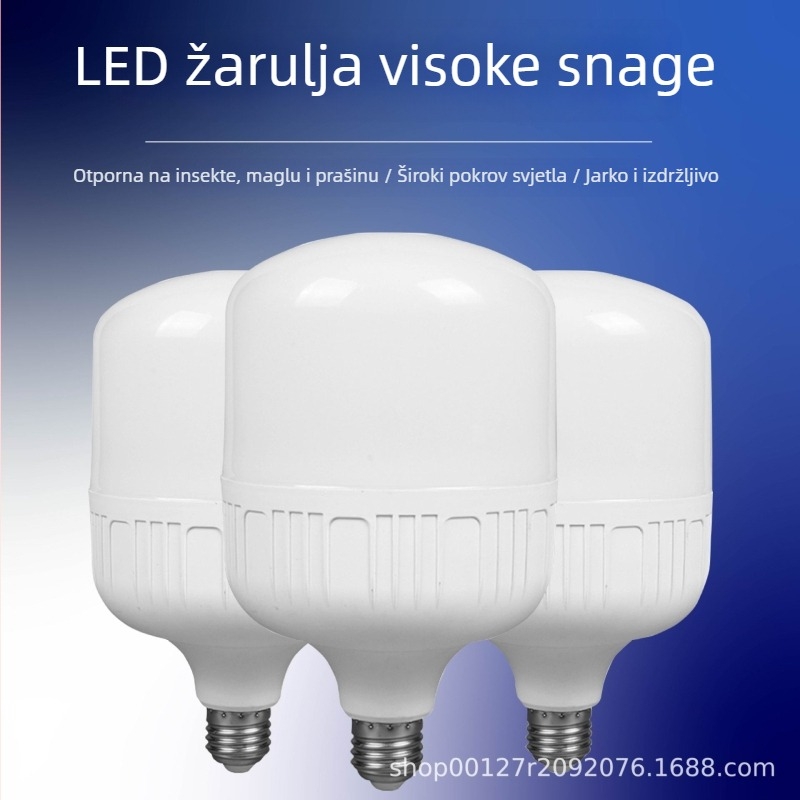 LED Globus žarulja E27 – Ultra svijetla, visoka snaga, snop 120°, CRI 70–80, 220V