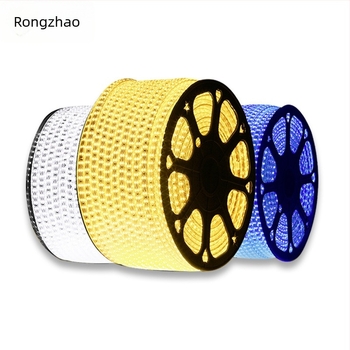 Vodootporna LED traka 220V RGB, dvostruki red, dnevni boravak, mekano neonsko svjetlo