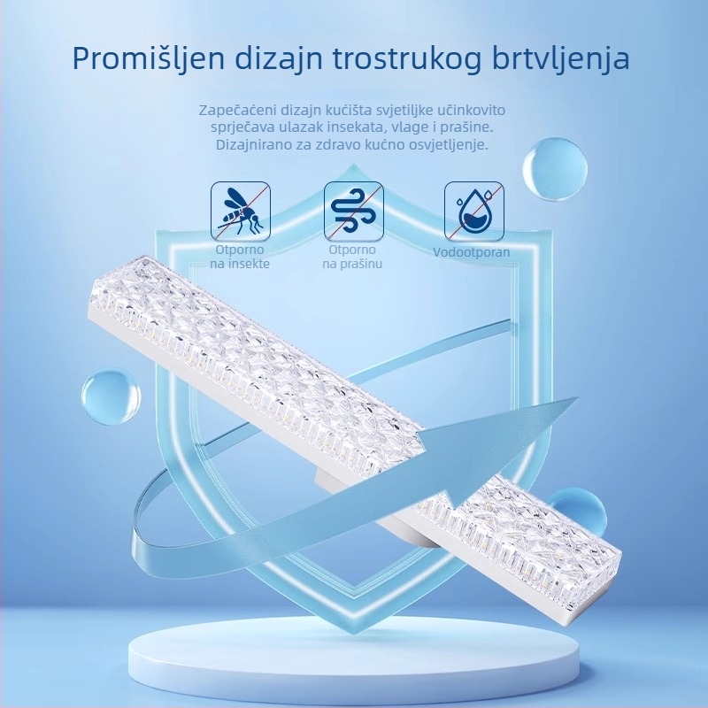 LED lampa s dugim kristalnim trakom, E27 utičnica, zaštita očiju, energetski učinkovita kućna rasvjeta za dnevni boravak i spavaću sobu, integrirani dizajn