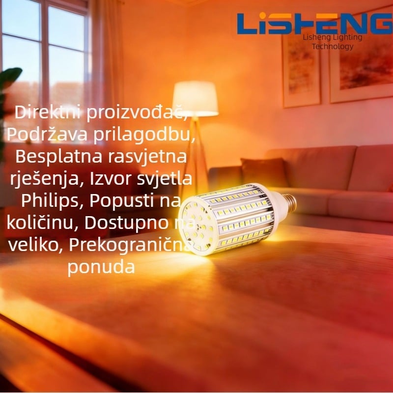 80W LED kukuruzne žarulje kompatibilno viseće svjetlo s tri boje temperature, topla bijela, za unutarnju i vanjsku uporabu te zidno svjetlo