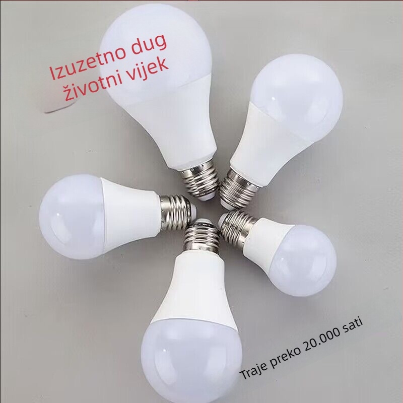 LED žarulja E27 za kućanstvo, energetski učinkovit, ultra svijetla, bijela svjetlost, zaštita očiju, dnevni boravak, IP54 vodootporna