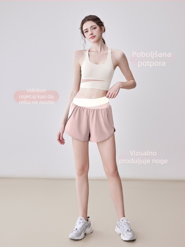 Plus-size set za jogu i pilates – top bez rukava s visokim strukom i hlače, prozračan, brzo sušeći