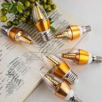 LED svijećna žarulja s E12/E14/E27, energetski učinkovita, 110–220V, 180° zračenje, aluminijsko kućište, 8000 lm