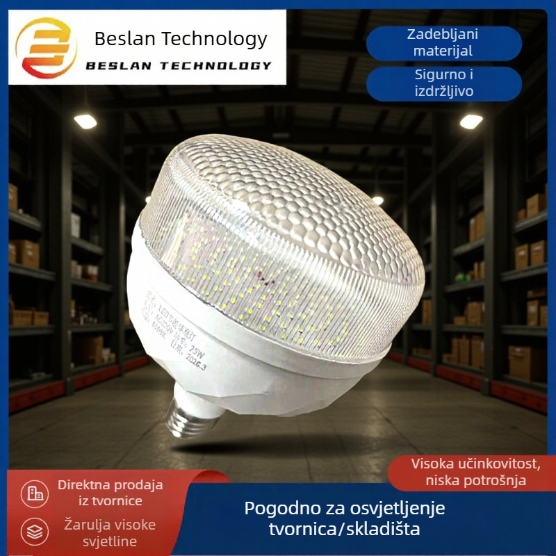 LED štedna žarulja, visoka svjetlina, upravljanje svjetlom i zvukom, bez treperenja, 180–200 lm/W