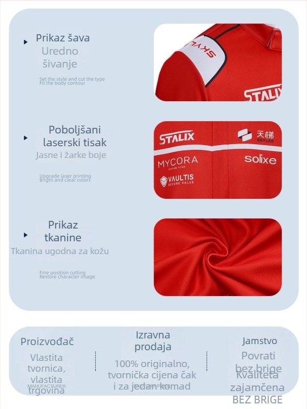 Set pet cosplay uniformi za karting trening, oprema za utrke, jednodjelni trkaći kombinezon