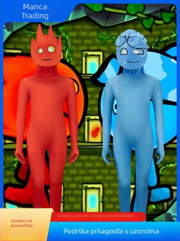 Unisex jednodjelni cosplay kostim za igranje igara i Halloween na pozornici, za djecu do 17 godina