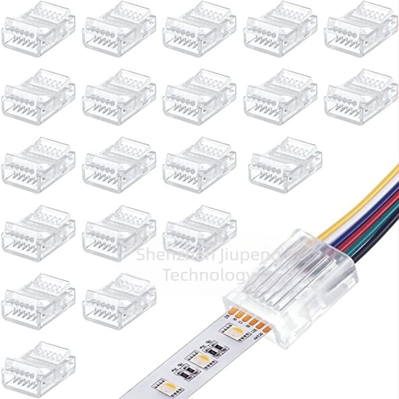RGBCCT RGBWW LED traka, bez zavarivanja, kristalni konektor, 6P, 12 mm, brzo spajanje