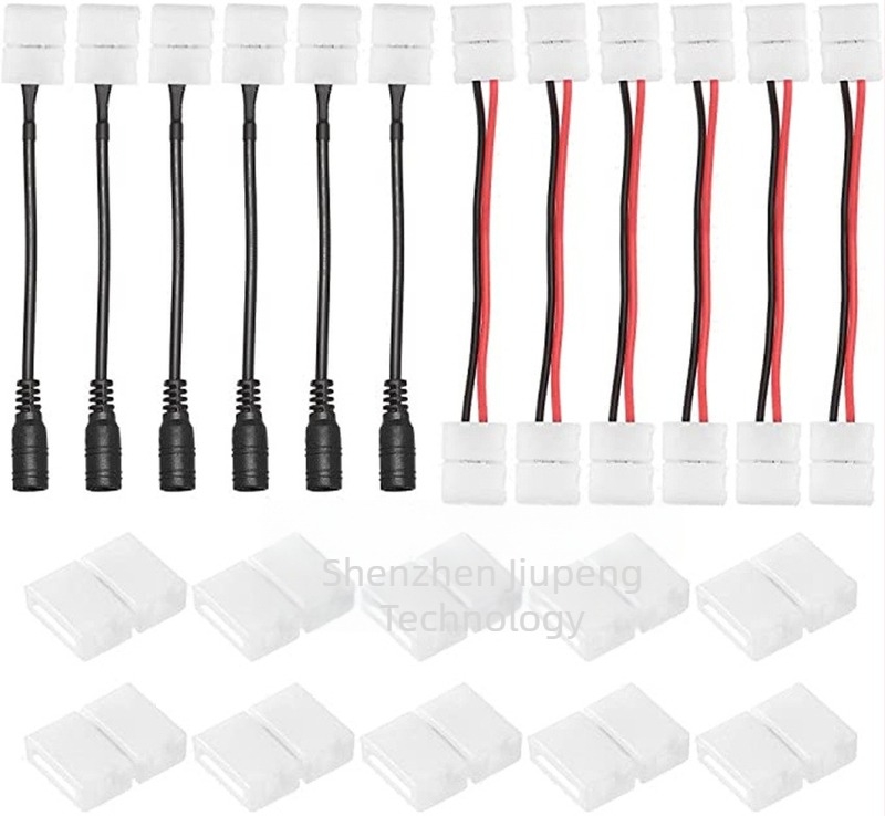 5050 2-pin 10 mm jednobojni LED trak bez lemljenja — set konektorskih kablova za brzo spajanje