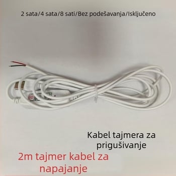 Lampa za uzgoj biljaka s tajmerom, kabel s prekidačem jedne boje i kabel za promjenu boje te podešavanje osvjetljenja