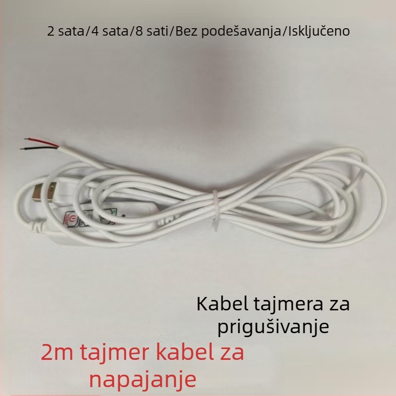 Lampa za uzgoj biljaka s tajmerom, kabel s prekidačem jedne boje i kabel za promjenu boje te podešavanje osvjetljenja