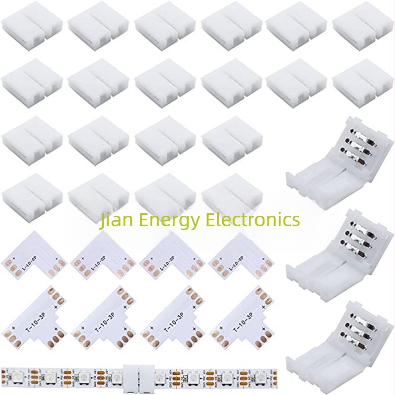 Konektor za LED traku 5050, 3P, 10 mm, gol PCB, bez zavarivanja, brzo spajanje