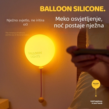 Balon noćno svjetlo za djecu, ambijentalno svjetlo uz krevet, dekorativni predmet i magnetska pločica za hladnjak