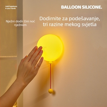 Balon noćno svjetlo za djecu, ambijentalno svjetlo uz krevet, dekorativni predmet i magnetska pločica za hladnjak