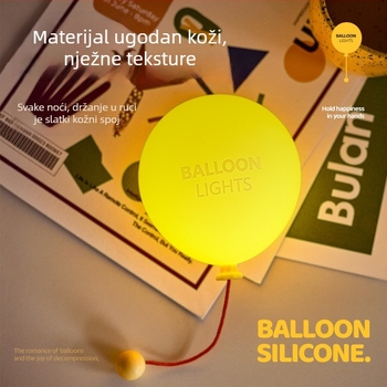Balon noćno svjetlo za djecu, ambijentalno svjetlo uz krevet, dekorativni predmet i magnetska pločica za hladnjak