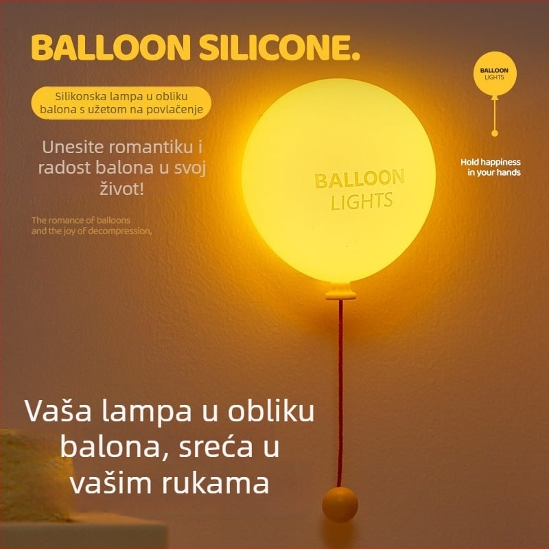 Balon noćno svjetlo za djecu, ambijentalno svjetlo uz krevet, dekorativni predmet i magnetska pločica za hladnjak