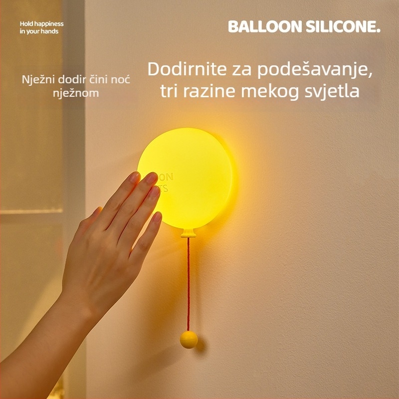 Balon noćno svjetlo za djecu, ambijentalno svjetlo uz krevet, dekorativni predmet i magnetska pločica za hladnjak