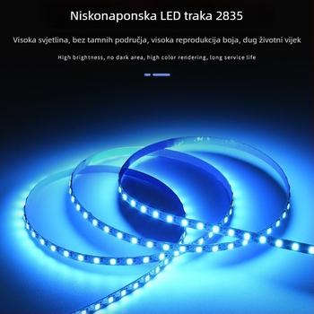 Samoljepljiva LED traka 2835, reziva ploča za garderobe i ormariće, linearno osvjetljenje, 5V/12V/24V