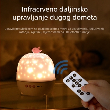 LED projektor zvjezdane noći, rotirajuća noćna lampica – poklon za Dan zaljubljenih i dječje rođendane