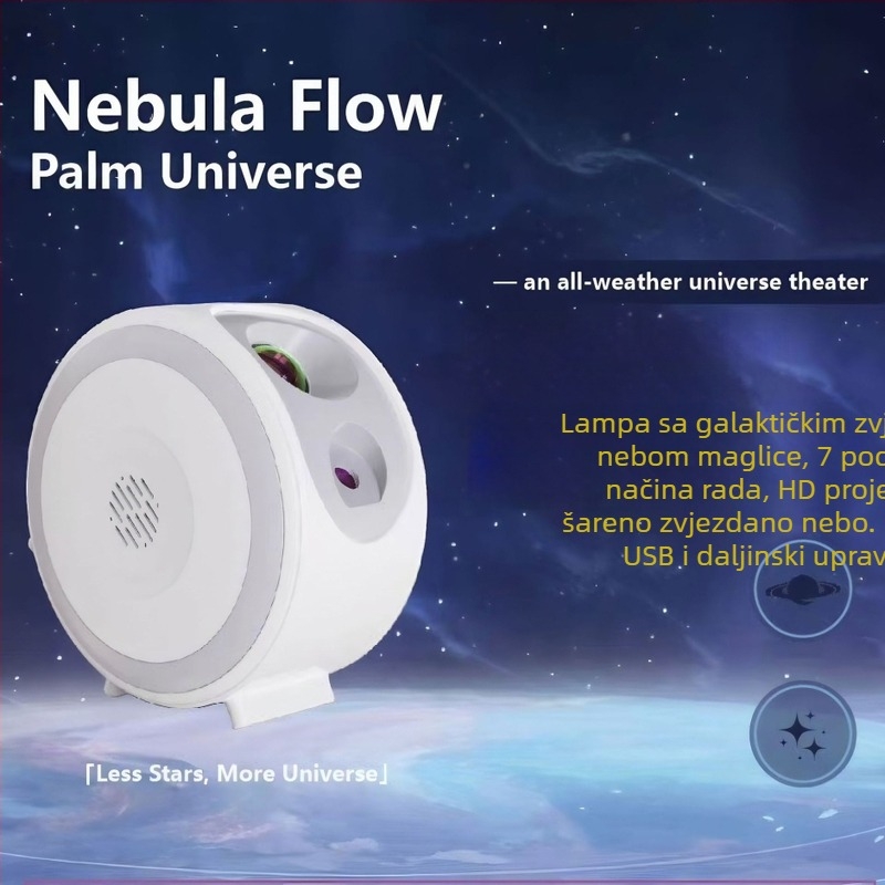 Prilagođeni Bluetooth zvučnik, stolna lampa s dinamičkom projekcijom zvijezdnog neba, šareni LED noćno svjetlo i laserska atmosfera