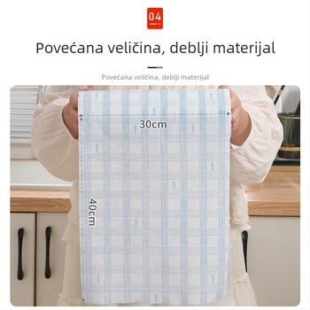 Dr. He Jednokratne kuhinjske papirnate krpe - extra velika rolna, za mokro i suho korištenje, deblje, upijajuće, bez dlačica, uklanjanje masnoća