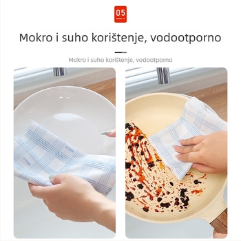 Dr. He Jednokratne kuhinjske papirnate krpe - extra velika rolna, za mokro i suho korištenje, deblje, upijajuće, bez dlačica, uklanjanje masnoća