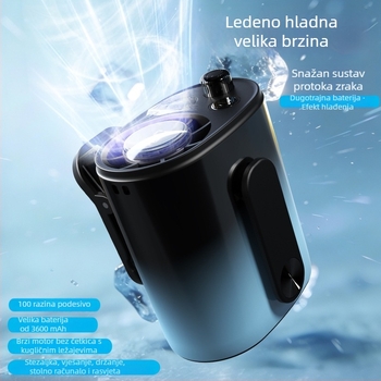 2026 novi brushless ventilator s klipom za stol, 5 lopatica, USB punjiv, snažno LED svjetlo, ugrađena baterija (2000–4000 mAh)