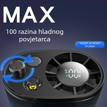 2026 novi brushless ventilator s klipom za stol, 5 lopatica, USB punjiv, snažno LED svjetlo, ugrađena baterija (2000–4000 mAh)