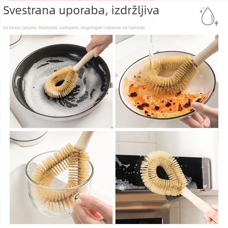 Vješalna četka za lonce s dlakom svinje za čišćenje kuhinje