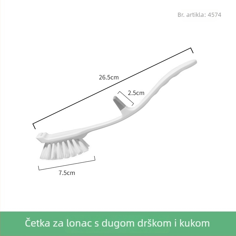 Kuhinjska četka s dugom drškom za posude, lonce, zdjele i umivaonik – jednostavno čišćenje blagim čekinjama