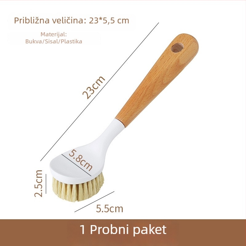 Dugačka kuhinjska četka za čišćenje posuđa i lonaca, s dugom drškom, uklanja masnoću i kalcijske naslage