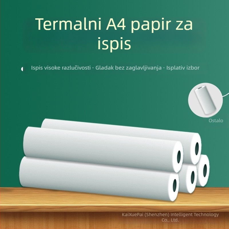 A4 prenosivi pisač termalnog papira za etikete – mini pisač, šareni samoljepljivi termalni papir