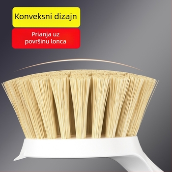 Četka za posuđe s dugom drškom, kuhinjska četka za pranje posuđa, prozirna drška