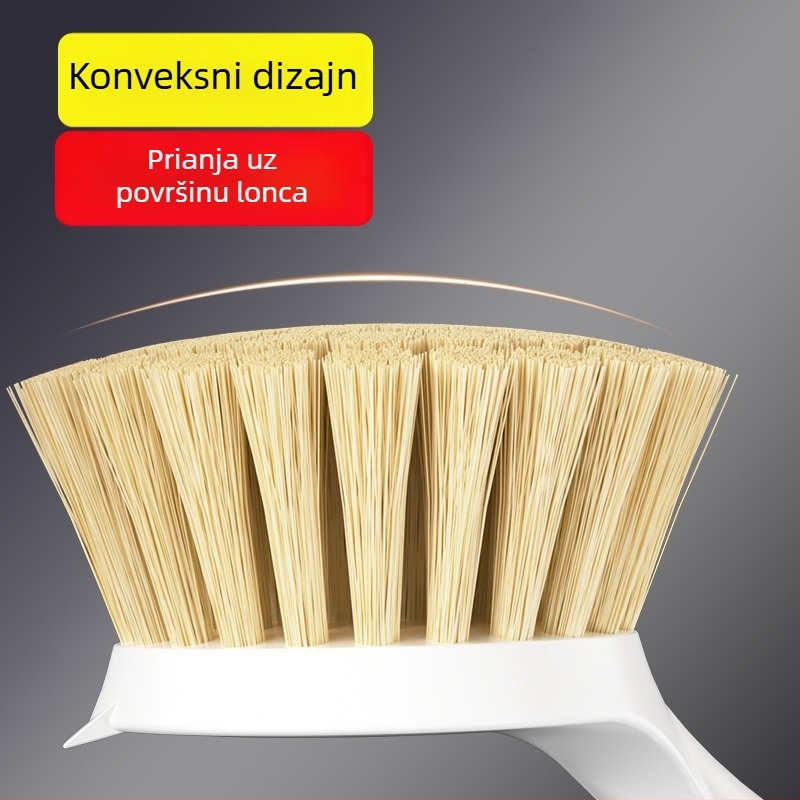 Četka za posuđe s dugom drškom, kuhinjska četka za pranje posuđa, prozirna drška