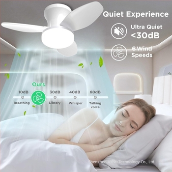 Daljinski upravljan stropni ventilator sa svjetlom, nordijski stil, LED, promjer 65 cm, za spavaću sobu i dječju sobu.