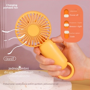 Ručni USB mini ventilator, candy boje, prijenosni