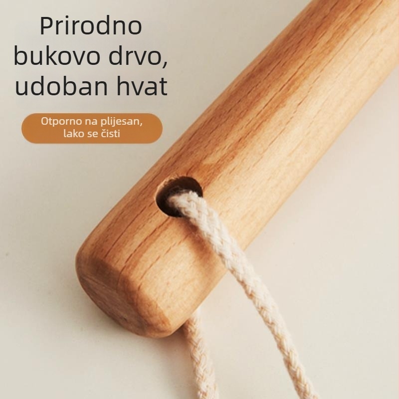 Dugačak držač od kokosovih vlakana za pranje lonaca i posuđa – kuhinjska četka koja ne grebe posuđe