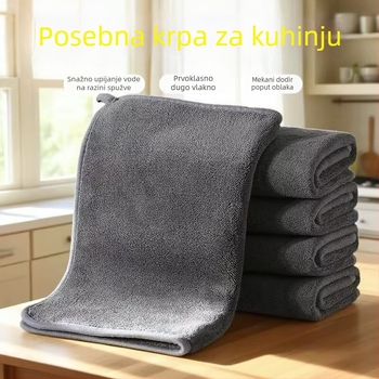 Kućna kuhinjska krpa za čišćenje, apsorbirajuća, bez dlačica, otporna na masnoće, lako za čišćenje, 30x30 cm, ultra-fina vlakna