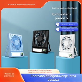 2026 novi USB-punjivi stolni ventilator, mali prijenosni za vanjsku upotrebu i internat