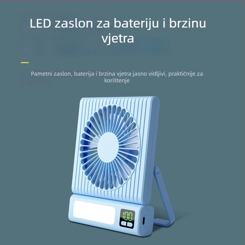 2026 novi USB-punjivi stolni ventilator, mali prijenosni za vanjsku upotrebu i internat