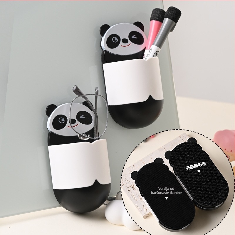  Magnetna gumica za ploču s držačem za olovku – crtani Panda, dvostruka uporaba za djecu i nastavnike