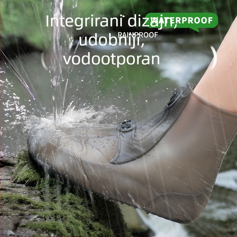 Vodootporne silikonske navlake za cipele, protuklizne, za kišno vrijeme, vanjska upotreba, unisex, visok dio