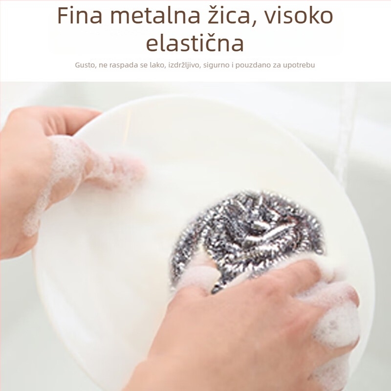 Meadow nehrđajući čelični čistač, velika kućna kugla za pranje suđa i lonaca, žičana kugla koja se ne raspada