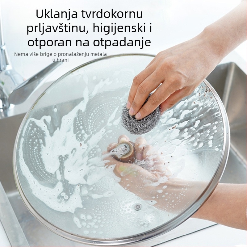 Nehrđajuće čelične žičane kuglice, 6 kom., za kuhinjsko čišćenje i pranje posuđa